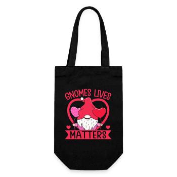 Garden Gnome Costume Gnomes Lives Matters Gnome - Gift Bag for Bottles - black - Front