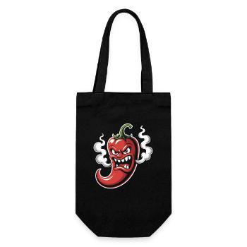 Scharfes Chili Gärtner Design Kawaii Chili Schotte - Geschenkbeutel für Flaschen - Schwarz - Vorne