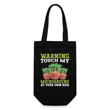  Microgreen Growing Kit Sprout Farmer Vegan Diet - Gift Bag for Bottles - black - Front
