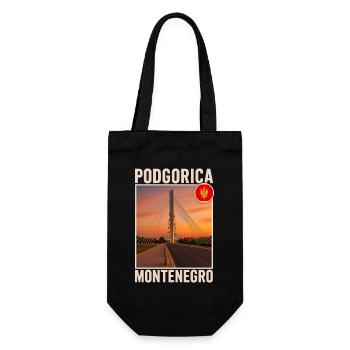 Podgorica Montenegro - Geschenkbeutel für Flaschen - Schwarz - Vorne