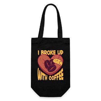 Ex-Kaffeetrinker I Broke Up With Coffee - Geschenkbeutel für Flaschen - Schwarz - Vorne