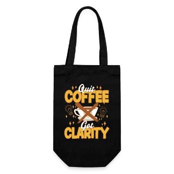 Kaffeeentzug Koffeinfrei Ex-Kaffeetrinker - Geschenkbeutel für Flaschen - Schwarz - Vorne