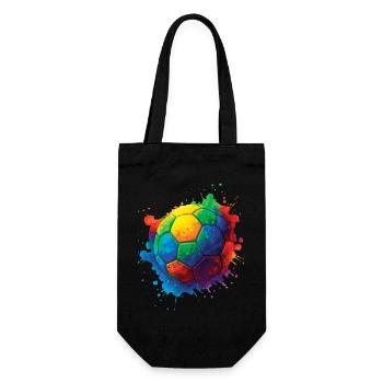 Color Splash Multicolor Fußball - Geschenkbeutel für Flaschen - Schwarz - Vorne
