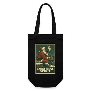 christmas spirit - Gift Bag for Bottles - black - Front