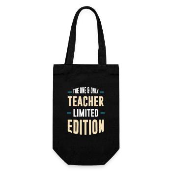 Einziger Lehrer Limited Edition - Geschenkbeutel für Flaschen - Schwarz - Vorne