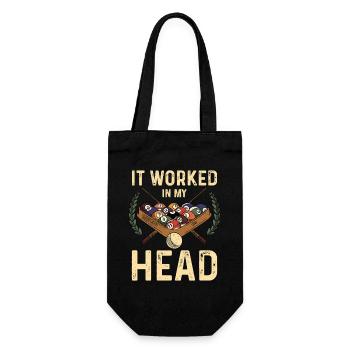 Head Has Pool Humor - Gift Bag for Bottles - black - Front