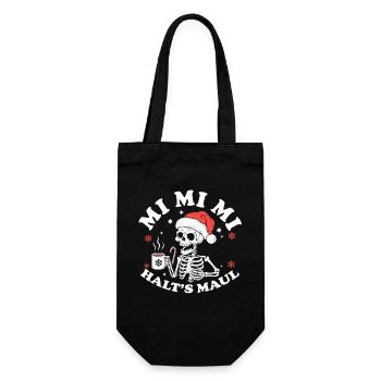 Santa Claus Christmas Time Mulled Wine Christmas - Gift Bag for Bottles - black - Front