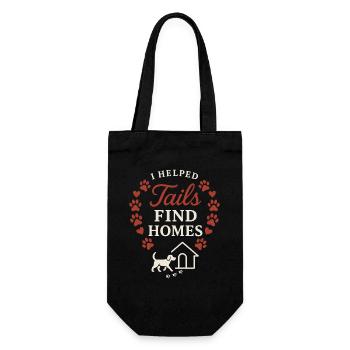 Adoption Day Pet Rescue Shelter - Gift Bag for Bottles - black - Front