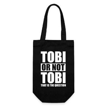 Tobi or not Tobi - Geschenkbeutel für Flaschen - Schwarz - Vorne