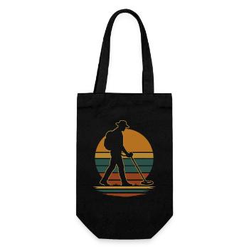 Metal Detectorist Treasure Hunter Sunset Adventure - Gift Bag for Bottles - black - Front