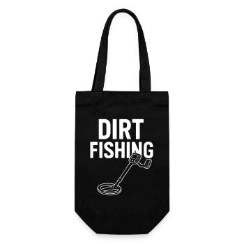 Dirt Fishing Metal Detecting Adventure - Gift Bag for Bottles - black - Front