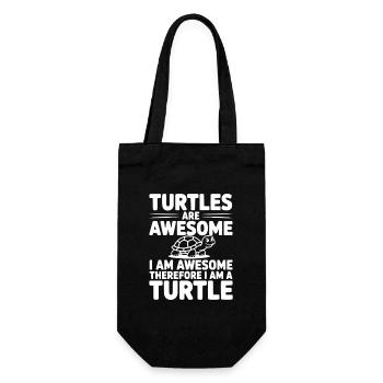 Turtles are Awesome I Am Awesome - Gift Bag for Bottles - black - Front