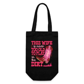 Wife of a farmer Mother - Gift Bag for Bottles - black - Front
