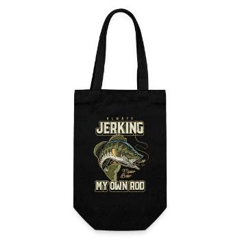 I'm Always Jerking My Rod Funny Fishing - Gift Bag for Bottles - black - Front