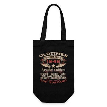 Cadeau du 77e anniversaire Voiture ancienne décembre 1948 - Sac à bouteille - noir - Devant