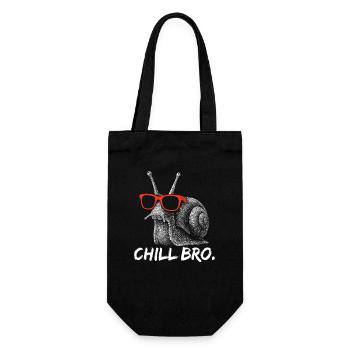 CHILL BRO – Escargot drôle avec des lunettes de soleil - Sac à bouteille - noir - Devant