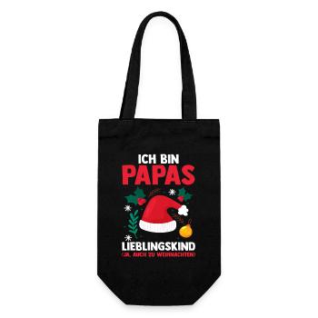 Santa Claus Dad's favorite child Christmas - Gift Bag for Bottles - black - Front