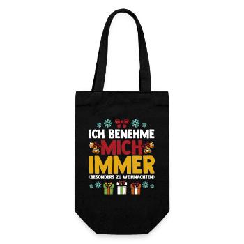 Santa Claus Christmas Time Christmas - Gift Bag for Bottles - black - Front