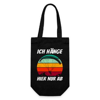 Paraglider I'M JUST HANGING OUT HERE Fun - Gift Bag for Bottles - black - Front