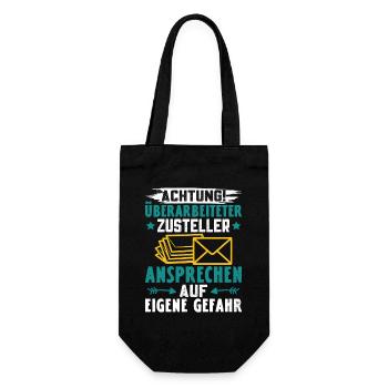 Facteurs ATTENTION PERSONNEL DE LIVRAISON SURCHARGÉ - Sac à bouteille - noir - Devant