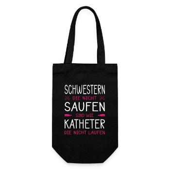 Nurse Gifts Nursing Funny Nurse - Gift Bag for Bottles - black - Front