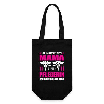 Mom and caregiver - Gift Bag for Bottles - black - Front