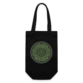 Geometric Mandala Green Meditation Yoga Spirit - Gift Bag for Bottles - black - Front