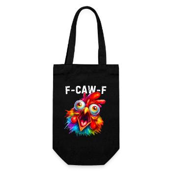 F-Caw-F Funny Chicken Humor - Geschenkbeutel für Flaschen - Schwarz - Vorne