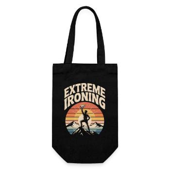 Extreme Ironing Mountaineering - Gift Bag for Bottles - black - Front