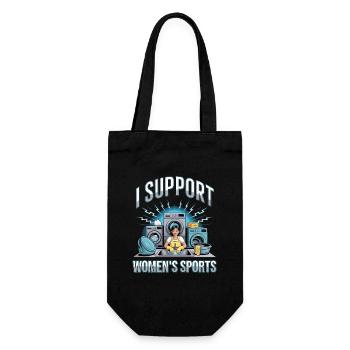 I Support Women's Sports Unwearable Bootleg - Gift Bag for Bottles - black - Front