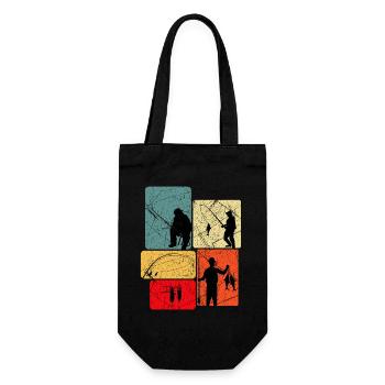 Silhouettes de pêche Look rétro - Sac à bouteille - noir - Devant