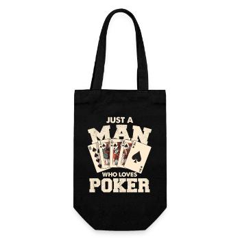 Juste un homme qui aime le poker - Sac à bouteille - noir - Devant