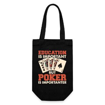 Éducation vs Jeux de cartes de poker Mèmes - Sac à bouteille - noir - Devant