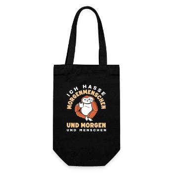 I hate morning people coffee sloth - Gift Bag for Bottles - black - Front