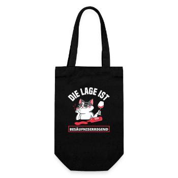 La situation est ivre, chat - Sac à bouteille - noir - Devant