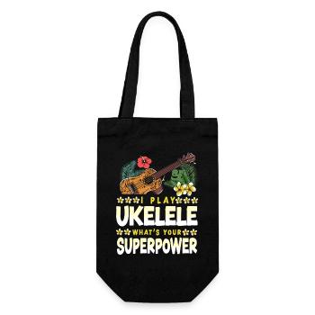 Ukulélé hawaïen que je joue - Sac à bouteille - noir - Devant