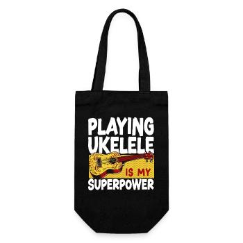 Jeu du ukulélé hawaïen - Sac à bouteille - noir - Devant
