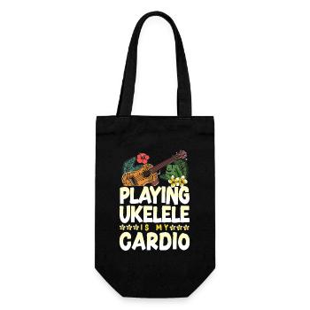 Jeu du ukulélé hawaïen - Sac à bouteille - noir - Devant