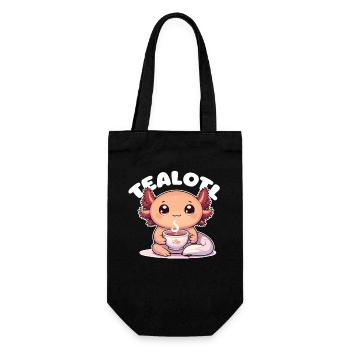Cute Axolotl Tea Pun Tealotl - Gift Bag for Bottles - black - Front