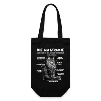 Funny Maine Coon T | Maine Coon Anatomy - Gift Bag for Bottles - black - Front