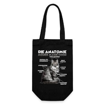 Funny Maine Coon T | Cat Lover Outfit - Gift Bag for Bottles - black - Front