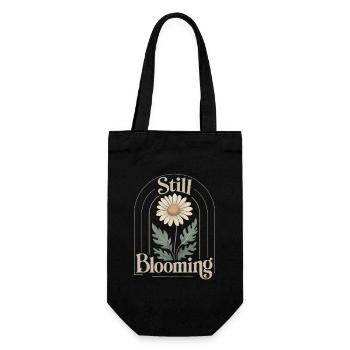Sanfte Vintage-Margerite - Geschenkbeutel für Flaschen - Schwarz - Vorne
