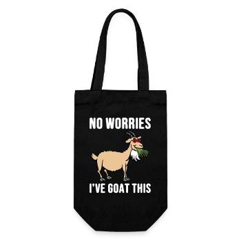  Nubian Goat Keeper Goat Farming Stuffed Animal - Gift Bag for Bottles - black - Front