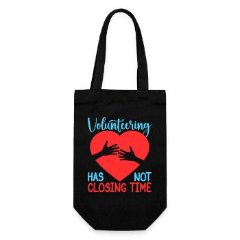 Volunteer Appreciation Has Not Closing Time - Gift Bag for Bottles - black - Front