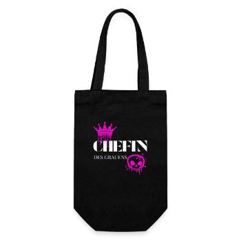 Chefin des Grauens – Witziger Frauen Spruch - Sac à bouteille - noir - Devant