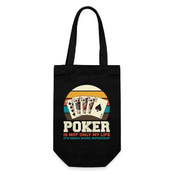 Motif de coucher de soleil du mode de vie au poker - Sac à bouteille - noir - Devant