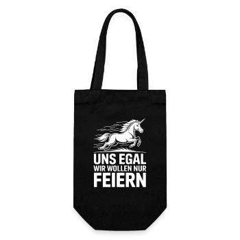 On s’en fiche, on a juste envie de faire la fête, la fête des licornes - Sac à bouteille - noir - Devant