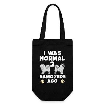 J’étais normal devant deux Samoyèdes - Sac à bouteille - noir - Devant