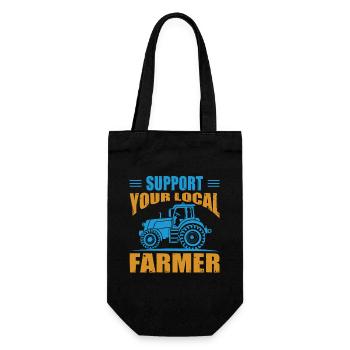 Agriculteur offre des cadeaux agricoles Tracteurs agricoles - Sac à bouteille - noir - Devant