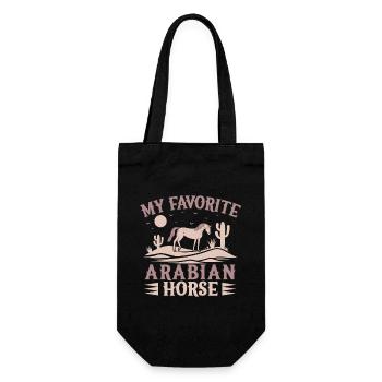 Hobby Horse Rider ARabian Horse English Riding - Geschenkbeutel für Flaschen - Schwarz - Vorne